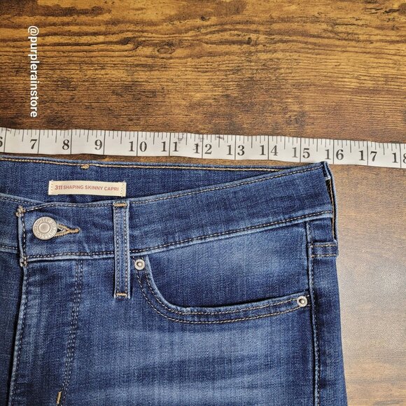 Levi's Jeans Size 31 Skinny Capri 311 Shaping Tummy Control Medium Dark Wash - Picture 8 of 14